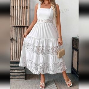 NWT White Simple Casual Summer Maxi Dress | Size 2XL